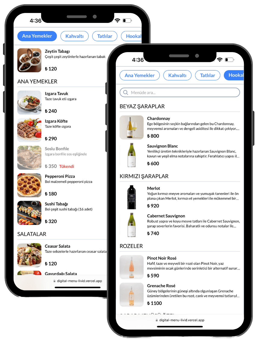 Menu Examples